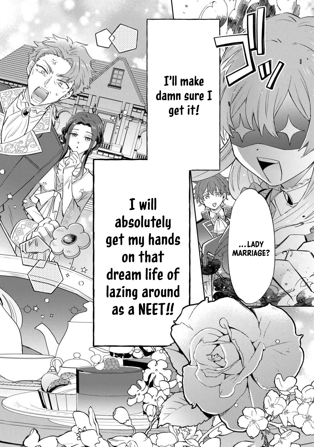 Since I was born a noble lady, I want to live my long-desired lazy NEET life. Chapter 1 Page 2